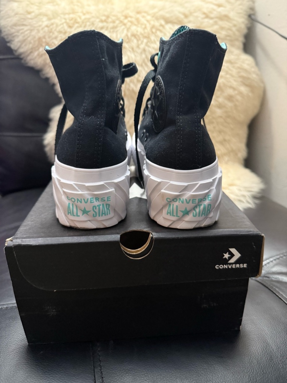 EUC Converse CTAS Lift 2X Hi platform sneaker Wmns 6.5 - Picture 5 of 10
